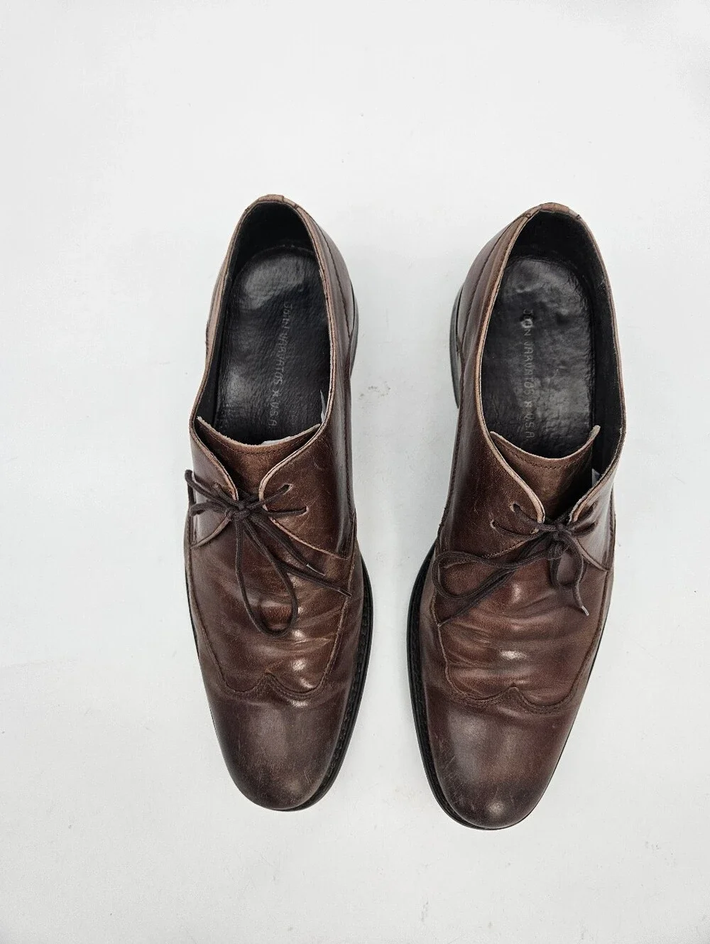 John Varvatos USA Wingtip Derby Mens Size 10M Brown Leather Dress Shoes